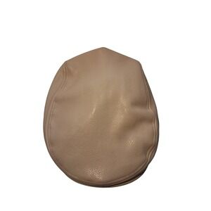 Bruno Capelo Mens Cream Faux Leather Flat Cap Newsboy Ivy Hat Quilted Lining